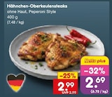 Hähnchen-Oberkeulensteaks im Angebot bei Netto Marken-Discount in Lahr Hähnchen-Oberkeulensteaks Angebote bei Netto Marken-Discount Lahr für 2,69 €