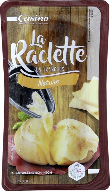 La Raclette en Tranches Nature 26% M.G.