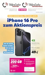 TelefonCenter Osterode Prospekt für Goslar: "iPhone 16 Pro zum Aktionspreis", 8 Seiten, 01.07.2025 - 31.07.2025