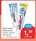 Zahncreme von Odol-med3 für 1,39 € bei budni im Angebot Zahncreme von Odol-med3 im aktuellen budni Prospekt
