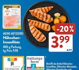 Hähnchen-Innenfilets im ALDI SÜD Prospekt Hähnchen-Innenfilets von MEINE METZGEREI im aktuellen ALDI SÜD Prospekt für 3,99 €