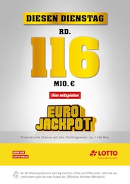 Lotto Baden Württemberg Prospekt für Lörrach: "Diesen Dienstag rund 116 MIO €", 1 Seite, 15.09.2025 - 16.09.2025