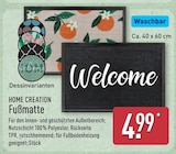 Fußmatte von HOME CREATION im aktuellen ALDI Nord Prospekt
