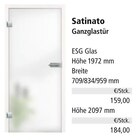 Satinato Ganzglastür für 159,00 € bei Holz Possling im Angebot Satinato Ganzglastür im aktuellen Holz Possling Prospekt
