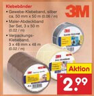 Gewebe-Klebeband oder Maler-Abdeckband oder Verpackungs-Klebeband Angebote von 3M bei Netto Marken-Discount Würzburg für 2,99 €