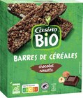 Barres de céréales chocolat noisettes - CASINO BIO dans le catalogue Géant Casino