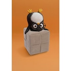 Pouf en tissu côtelé tressé beige - CARREFOUR en promo chez Carrefour Pau à 18,99 €
