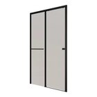 Porte de douche coulissante verre trempé 8 mm noir mat l. 118 à 120 x H. 200 cm à Brico Dépôt dans Tourcoing