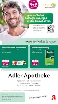 Aktueller mea - meine apotheke Prospekt "Unsere August-Angebote" für Kiel Aktueller mea - meine apotheke Prospekt für Kiel mit Seiten