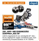 Aktuelles Zug-, Kapp- und Gehrungssäge „KGO 216“ Angebot bei OBI in Offenbach (Main) ab 109,99 €