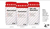 Beton-Estrich, Zementmörtel oder Putz- und Mauermörtel von BASIC für 4,19 € bei Hellweg im Angebot Beton-Estrich, Zementmörtel oder Putz- und Mauermörtel von BASIC im aktuellen Hellweg Prospekt