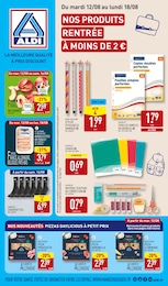 Prospectus Aldi à Biars-sur-Cère, "NOS PRODUITS RENTRÉE À MOINS DE 2 €", 48 pages, 12/08/2025 - 18/08/2025
