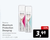 Maximum Protection Deospray Angebote von Rexona bei Konsum Dresden für 3,49 €