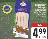 EDEKA Gräfenthal - Thüringer Rostbratwurst Angebot im Prospekt Thüringer Rostbratwurst bei EDEKA im Gräfenthal Prospekt für 4,99 €