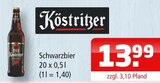 Schwarzbier bei Getränke Oase im Prospekt "" für 13,99 €