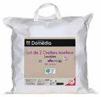 2 oreillers moelleux lavables - DOMÉDIA - Intermarché à Valence 2 oreillers moelleux lavables - DOMÉDIA en promo chez Intermarché Valence à 10,50 €
