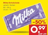 Schokolade im Angebot bei Netto Marken-Discount in Mainz Schokolade Angebote von Milka bei Netto Marken-Discount Mainz für 0,99 €