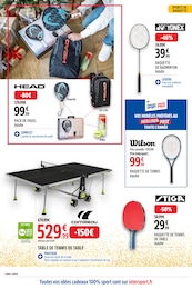 Offre Raquette Tennis De Table dans le catalogue Intersport du moment à la page 19