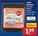 Leberpasteten mit Wildfleisch Angebote bei Netto Marken-Discount Pforzheim für 1,29 €