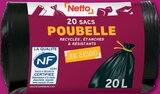 20 sacs poubelle liens classiques - NETTO - Netto 20 sacs poubelle liens classiques - NETTO à 1,21 € dans le catalogue Netto