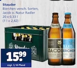 Jacob o. Natur Radler Angebote von Stauder bei Getränkewelt Hattingen für 15,99 €
