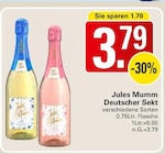 Deutscher Sekt Angebote von Jules Mumm bei WEZ Minden für 3,79 €