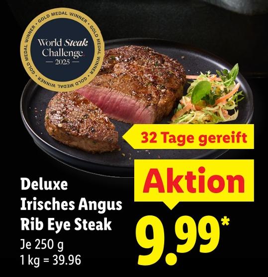 Deluxe Irisches Angus Rib Eye Steak