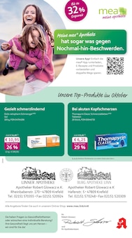 Aktueller mea - meine apotheke Prospekt "Unsere Oktober-Angebote" für Krefeld Aktueller mea - meine apotheke Prospekt für Krefeld mit Seiten