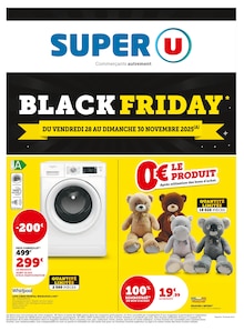 Promotion Lave-Linge dans le prospectus Super U, valable du 28/11/2025 au 30/11/2025 Promo Lave-Linge dans le catalogue Super U du moment à la page 1
