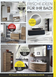 Badmöbel Angebot & Preis im aktuellen BRAUN Möbel-Center Prospekt Badmöbel Angebot im aktuellen BRAUN Möbel-Center Prospekt auf Seite 17