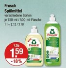 Spülmittel im Angebot bei V-Markt in Regensburg Spülmittel Angebote von Frosch bei V-Markt Regensburg für 1,59 €