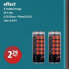 & Vodka Energy im Angebot bei Huster in Zwickau & Vodka Energy Angebote von effect bei Huster Zwickau für 2,29 €