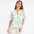 La Halle Marseille - Promo Blouse manches courtes papillons coton ecru femme Promo Blouse manches courtes papillons coton ecru femme à 10,00 € dans le catalogue La Halle à Marseille