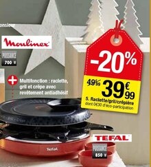 RACLETTE/GRIL/CRÊPIÈRE RE128001 TWIST CORAIL. - But à Colombes RACLETTE/GRIL/CRÊPIÈRE RE128001 TWIST CORAIL. en promo chez But Colombes à 39,99 €