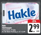 Toilettenpapier Traumweich Angebote von Hakle bei E center Chemnitz für 2,99 €