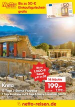 Netto Reisen Prospekt für Hameln mit 1 Seiten Netto Reisen Prospekt für Hameln: "Reisen zum Discountpreis", 1 Seiten, 01.08.2020 - 31.08.2020