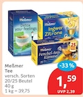Tee von Meßmer für 1,59 € bei budni im Angebot Tee von Meßmer im aktuellen budni Prospekt