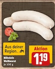 Weißwurst im Angebot bei REWE in Hof Weißwurst Angebote von Böhnlein bei REWE Hof für 1,19 €