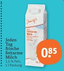 Frische fettarme Milch Angebote von Jeden Tag bei tegut Fulda für 0,85 €