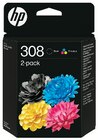 Cartouches d'encre 308 - HP - Hyper U à Mulhouse Cartouches d'encre 308 - HP en promo chez Hyper U Mulhouse à 36,99 €