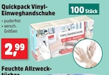 Vinyl-Einweghandschuhe von Quickpack im aktuellen Thomas Philipps Prospekt