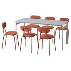 Tisch und 6 Stühle grau/Remmarn rotbraun Angebote von GRÅSALA / ÖSTANÖ bei IKEA Hameln für 174,99 €