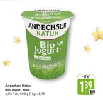 Bio-Jogurt mild Angebote von Andechser Natur bei EDEKA Schwäbisch Hall für 1,39 €