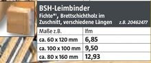 BSH-Leimbinder bei BAUHAUS in Darmstadt BSH-Leimbinder im Angebot bei BAUHAUS Darmstadt