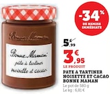 Pâte à tartiner noisette et cacao - Bonne Maman à 3,95 € dans le catalogue U Express