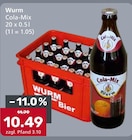 Cola-Mix Angebote von Wurm bei Getränke König Gunzenhausen für 10,49 €