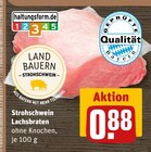 Strohschwein Lachsbraten im REWE Prospekt Strohschwein Lachsbraten von Land Bauern im aktuellen REWE Prospekt für 0,88 €