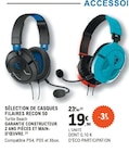 Sélection de casques filaires recon 50 - TURTLE BEACH à 19,90 € dans le catalogue E.Leclerc