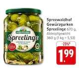 Gewürzgurken Spreelinge bei EDEKA im Klingenmünster Prospekt für 1,99 €
