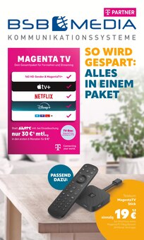 Fernseher im BSB mobilfunk Prospekt "SO WIRD GESPART: ALLES IN EINEM PAKET" mit 12 Seiten (Rostock)